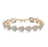 Heart-Shaped AAA Zircon Bracelet