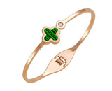 Rose Gold 18K Flower Clover Bracelet