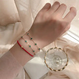 S925 Silver 14K Gold Emerald Zirconia Bracelet