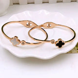 Rose Gold 18K Flower Clover Bracelet