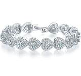 Heart-Shaped AAA Zircon Bracelet