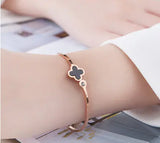 Rose Gold 18K Flower Clover Bracelet