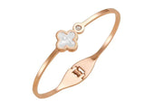 Rose Gold 18K Flower Clover Bracelet