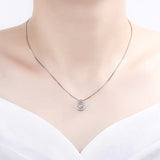 Trendy Heartbeat Necklace with Round Pendant