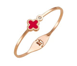 Rose Gold 18K Flower Clover Bracelet