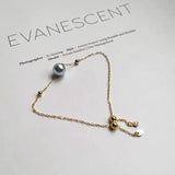 Seawater Pearl Hemp Single Bracelet with 14K Gold