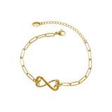 18K Gold Simple Style Zircon Bracelet