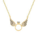 14K Gold Plated S925 Silver Angel Wing Necklace