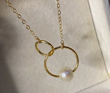 14K Gold-Plated Blue Moonstone Pendant Necklace
