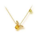 Original Design 14K Gold Plated Bee Necklace