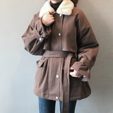 2025 Women's Thick Fur Collar Winter Jacket
