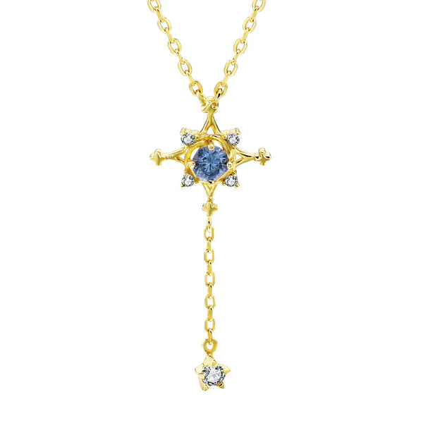 Japanese Style 925 Silver 14K Gold Plated Pendant Necklace