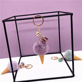 Cute Ice Cream Key Chain Plush Pendant for Bags