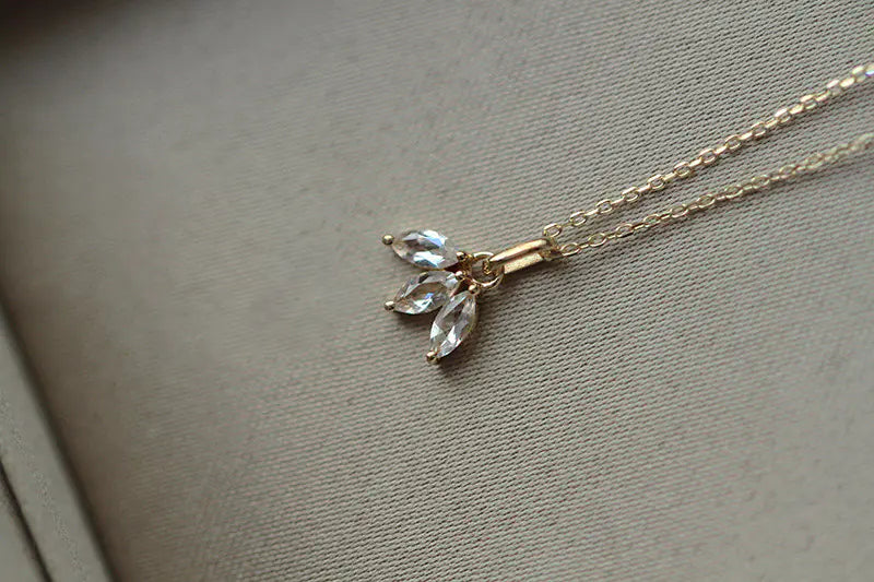S925 Silver Plated 14K Gold French Minimalist Necklace