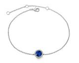 Pulsera con diamantes y piedra lunar bañada en oro
