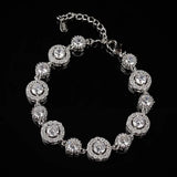 Pulsera ajustable Y2G con cristal de circonita de moda