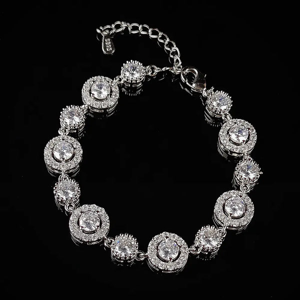 Pulsera ajustable Y2G con cristal de circonita de moda
