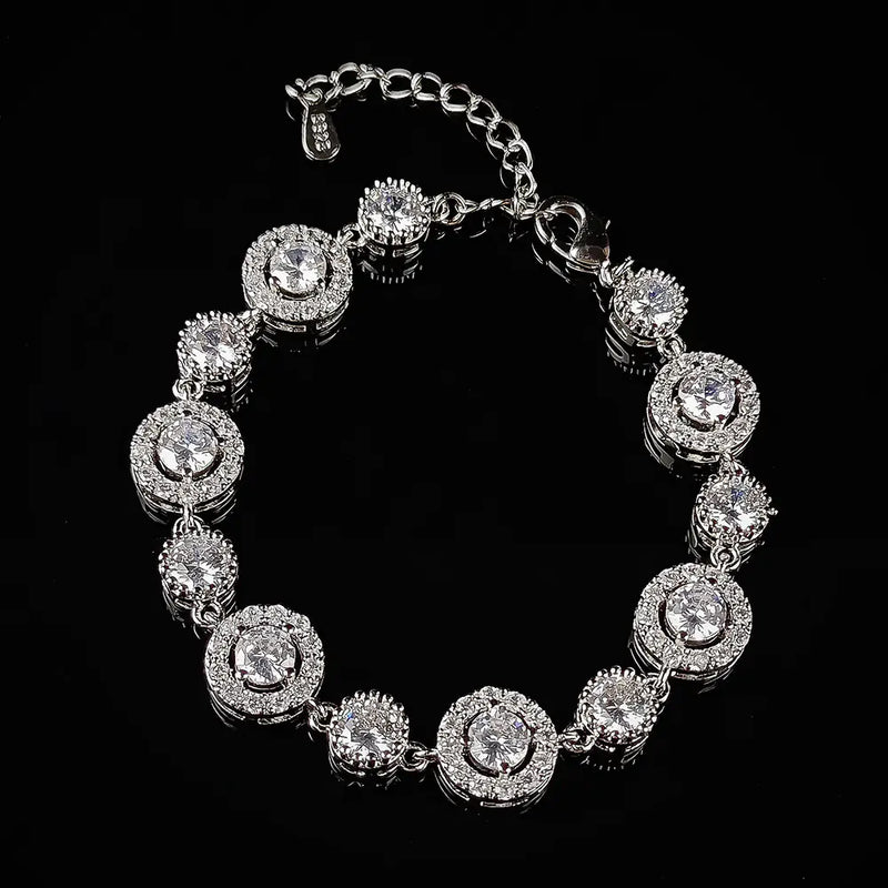 Pulsera ajustable Y2G con cristal de circonita de moda