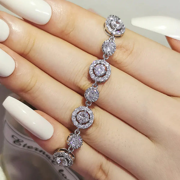 Pulsera ajustable Y2G con cristal de circonita de moda