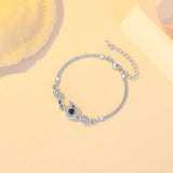 Pulsera de cisne negro con circonitas para una declaración de moda