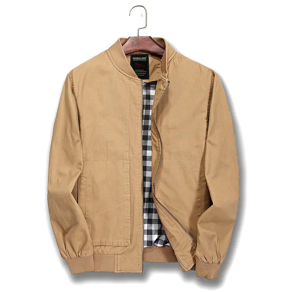 Men's Slim Fit Cotton Casual Baseball Jacket