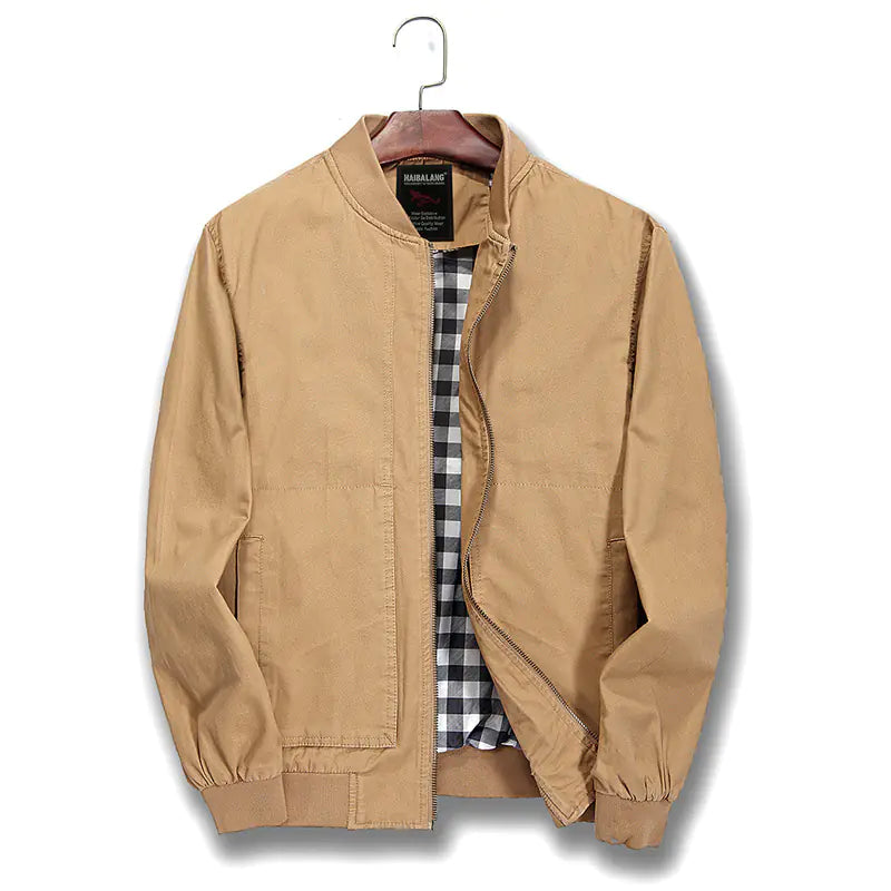 Men's Slim Fit Cotton Casual Baseball Jacket