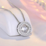 Trendy Heartbeat Necklace with Round Pendant