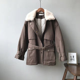 2025 Women's Thick Fur Collar Winter Jacket