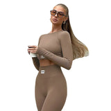 Women's Casual Color-Blocking Yoga Outfit