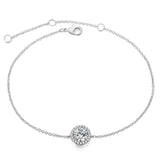 Pulsera con diamantes y piedra lunar bañada en oro