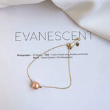 Seawater Pearl Hemp Single Bracelet with 14K Gold