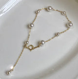 Starry Bracelet with 14K Gilded Natural Pearls