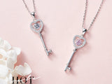 Heart Key Smart Necklace – 925 Silver Gold-Plated Pendant for Women