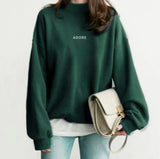 Vintage Cartoon Embroidered High-Neck Pullover